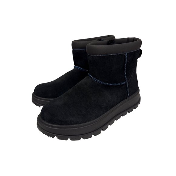 NEW Koolaburra Ugg Women's Boots Mini Hybrid Suede Black Waterproof Size 7 - Picture 3 of 10